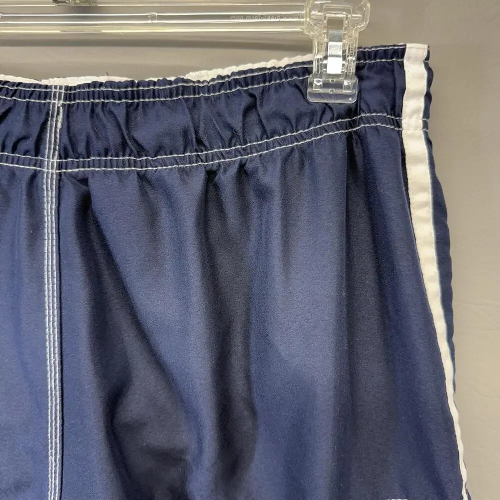 OP Ocean Pacific Board Shorts Mens Large 36/38 Navy Blue Cargo Swim Trunks Lined